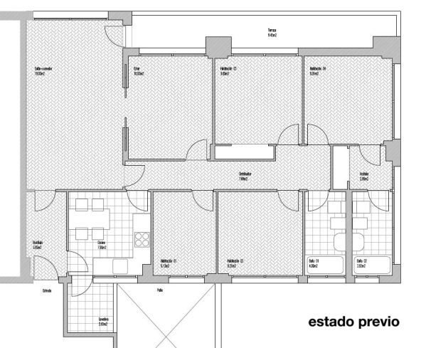 Planos de piso antes de reforma interior, Vigo